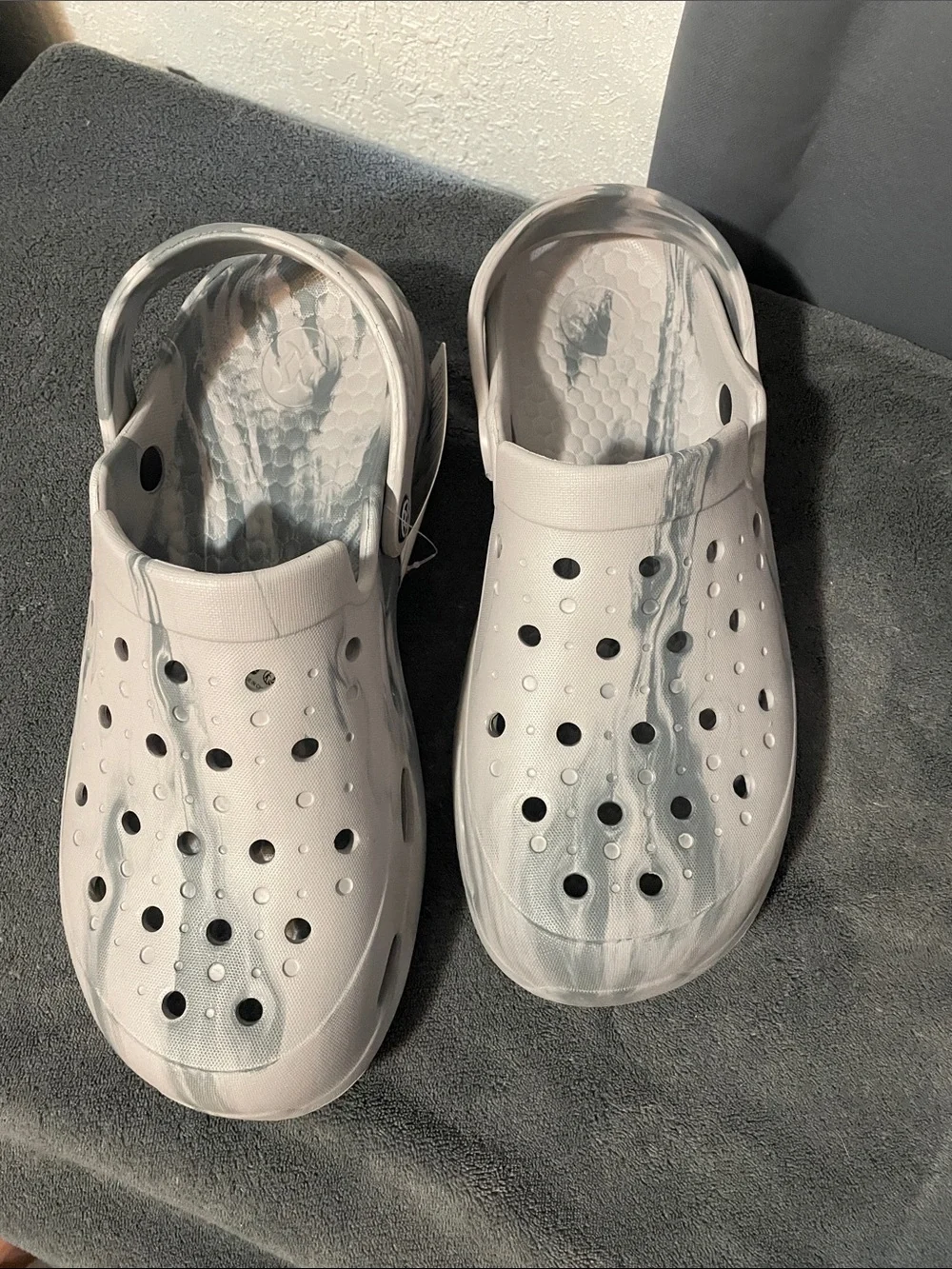 Men's Casual Foam Clogs - Marble White